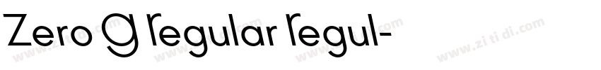 Zero G Regular Regul字体转换